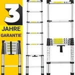 Craftfull Teleskopleiter | Soft-Close-Funktion - Aluleiter - Ausziehleiter -