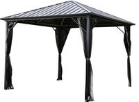 HOME DELUXE - LED Solar Pavillon - AZUR, Ma&szlig;e: 300 x 270 cm - inkl. LED Beleuchtung