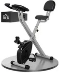 HOMCOM Heimtrainer F-Bike Fahrradtrainer mit 8 stufig Magnetwiderstand Schwarz -