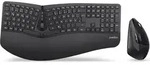 Perixx PERIDUO-605 DE, Tastatur- und Maus-Set, kabellos, ergonomisch, schwarz -
