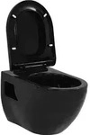 vidaXL Wand-WC Keramik Schwarz - Schwarz