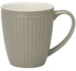 Greengate Alice Becher mit Henkel warm grey 0,4 l - Grau