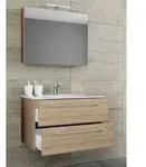 VCM 3-tlg. Waschplatz Waschtisch | Waschbecken Unterschrank Breite 60 cm | Badm&ouml;bel