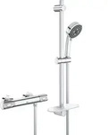 GROHE 34791000, 1,75 m, Wand, Chrom, Thermostatisch, Boden, G1/2 - Silber