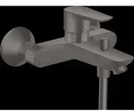 HANSGROHE Talis E Wannenbatterie schwarz verchromt geb&uuml;rstet - 71740340 - Wei&szlig;