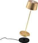 Zafferano Olivia Pro Tischlampe - Aufladbare LED Au&szlig;enlampe - 35,5 cm - Gold