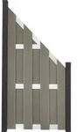 Zaun Abschlusselement GroJa Merano vormontiert ohne Pfosten 84,30 x 180/90 cm grau