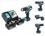 Makita DHP 487 RG Akku Schlagbohrschrauber 18 V 40 Nm Brushless + 2x Akku 6,0...