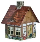 Crottendorfer R&auml;ucherhaus aus Metall - Bauernhaus - Gr&ouml;&szlig;e ca. 10cm, f&uuml;r