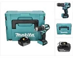 Makita DHP 487 G1J Akku Schlagbohrschrauber 18 V 40 Nm Brushless + 1x Akku 6,0...