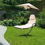 HOME DELUXE - Schwebeliege - SAN REMO - inkl. Polsterauflage, Sonnendach und
