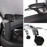 hjh OFFICE Counterstuhl VENDO WORK Arbeitsstuhl mit Armlehnen Stoff / Netzstoff...
