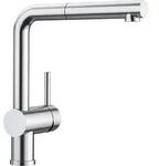 Blanco K&uuml;chenarmatur LINUS-S DVGW edelstahl geb&uuml;rstet 526242 - Silber