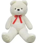 vidaXL Weicher XXL-Pl&uuml;sch-Teddyb&auml;r Wei&szlig; 85 cm - Wei&szlig;