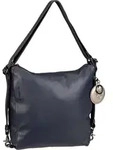 Mandarina Duck Rucksack Mellow Leather Hobo FZT72 38 x 31 x 8 - Blau