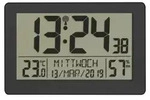 Digitale Funkuhr mit Raumklima, 60.2557.01, TFA Dostmann - Schwarz