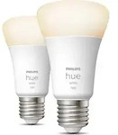 Philips Hue LED Lampe E27 2er Set 9,5W 1100lm White