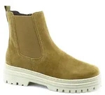 GABOR Damen Stiefelette lion panna/Dreamvelours Flausch - Gr&ouml;&szlig;e: UK 6,5 - Hellbraun