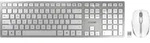 CHERRY DW 9100 SLIM, Kabellos, RF Wireless + Bluetooth, QWERTY, Silber, Maus