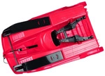 Alpen Gaudi Bob Schlitten Alpen Race Rot Zugseil mit Kunststoffgriff 1 Sitzplatz -