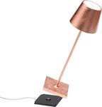 Zafferano Poldina Pro Mini Tischlampe - Aufladbare LED Lampe - 30 cm - Kupfer