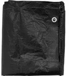 vidaXL Gartenm&ouml;bel-Abdeckung L-Form 12 &Ouml;sen 250x250x90 cm - Schwarz