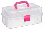 Relaxdays Aufbewahrungsbox 9 F&auml;cher, Sortierbox Bastelmaterial, K&uuml;nstlerbedarf, HBT