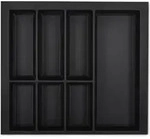 ORGA-BOX VII Design Besteckeinsatz schwarz 526 x 474 mm Besteckkasten f&uuml;r...