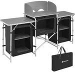 tectake&reg; Campingk&uuml;che XXL mit Aluminiumgestell und 5 F&auml;chern faltbar 172 x 52 x
