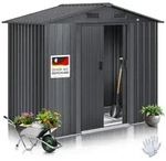KESSER&reg; XL Metall Ger&auml;tehaus 4,2m3 mit Fundament | inkl. Arbeitshandschuhe 