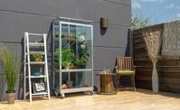 Vitavia Balkon- und Anlehn-Gew&auml;chshaus "Stad" aluminium eloxiert 3 mm ESG mit