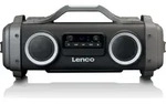 Lenco SPR-200BK - Spritzwasserfester Bluetooth&reg;-Lautsprecher UKW Radio USB und...