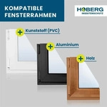 Hoberg Fliegengitter Fenster mit Pollenschutz Moskitonetz bis 150x130 cm...
