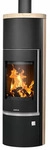 Justus | Kaminofen | Faro Aqua 2.0 | 8,5 kW | Stahl Schwarz, Sandstein - Beige