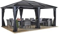 Sojag Meridien 1216 Pavillon mit festem Dach inkl. Moskitnetz 4x5 m