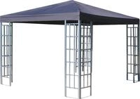 Rank Pavillon 3x3m Metall Garten Partyzelt Anthrazit RAL 7012