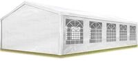 TOOLPORT Partyzelt Pavillon 5x10 m in wei&szlig; PE Plane 350 N Wasserdicht UV Schutz