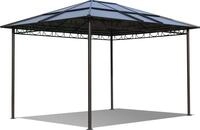 Metall Garten Hardtop Pavillon 3x3,6m Doppelstegplatten Polycarbonat Dach wasserdicht