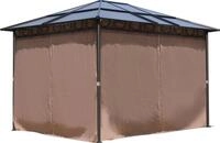 Metall Garten Hardtop Pavillon 3x3,6m mit 4 Seitenteilen Doppelstegplatten