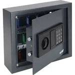 Schl&uuml;sseltresor mit Elektronikschloss & 30 Haken, 30x28x10 cm, HMF, Anthrazit - Grau