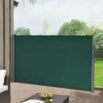 Seitenmarkise 160 x 300 cm Dunkelgr&uuml;n Sichtschutz Markise Sonnen- & Windschutz -