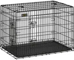 Feandrea Hundek&auml;fig, XL, 107 x 70 x 77,5 cm, klappbar, mit 2 T&uuml;ren - Schwarz