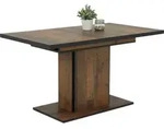 Esstisch Ariana I - Oldwood / schwarz - ausziehbar - Ma&szlig; 120-160 x 80 x 76 cm -