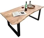 SIT M&ouml;bel Baumkante-Esstisch 160 x 85 cm | 26 mm Platte natur Akazie | Gestell...