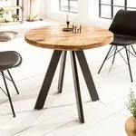 riess-ambiente Esstisch IRON CRAFT 80cm natur schwarz massives Mangoholz Metall...