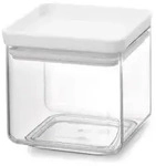 Brabantia Vorratsdose, Silikon Kunststoff, Light Grau, 0.7L - Transparent