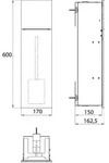 Emco asis pure WC-Modul - Unterputzmodell, Anschlag links