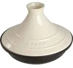 Staub TAJINE, Rund, Schwarz, Cremefarben, Eisenguss, 2 l, Induktion, 28 cm - Creme