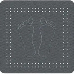 Kleine Wolke Duscheinlage Foot Schiefer, 55 x 55 cm - Grau