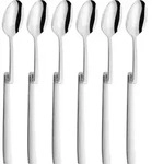 Unyqoos&reg; Zwilling 6er-Set Latte-Macchiato-L&ouml;ffel &ndash; Edelstahl 18/10, poliert,